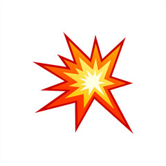 Vector illustration of explosive collision emoticon, Emoji vector icon. © Cali6ro