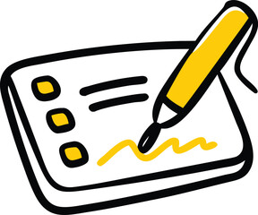 Vector illustration of a pencil writing icon design