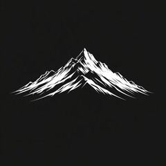 The minimalist logo, featuring an abstract mountain silhouette, uses a monochrome color palette and clean lines, with clever use of negative space to create a modern and elegant design.