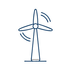 Icon of a wind turbine, symbolizing the potential of wind energy as a clean and renewable resource for sustainable development