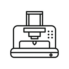 Printer Icon Isolated on White Background – Flat Vector Illustration for Office and Technology Concepts
