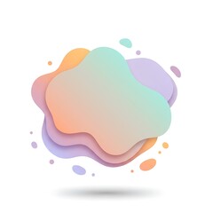 Abstract Pastel Shapes Modern Fluid Gradient Design Element