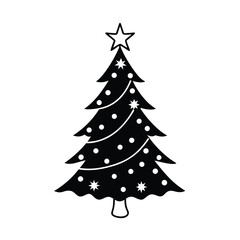 christmas tree isolated on white