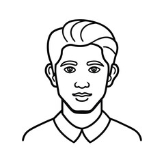 headshot outline profile simple vector illustratio