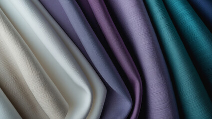 Obraz premium Elegant Draped Fabric Swatches in a Range of Soft Hues