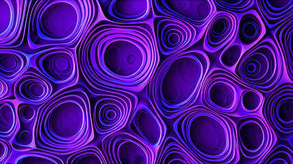 Abstract Purple Topographic Landscape Swirls Creating a Visually Striking and Mesmerizing Depth and Dimension Topography Illustration
