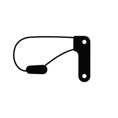 Black Silhouette Elastic Band String Tester Icon vector