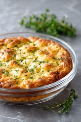 Herbed Quiche with Golden Crust on Rustic Board – Cozy Culinary Scene Celebrating Homemade Food, Comfort Moments, and Kitchen Warmth