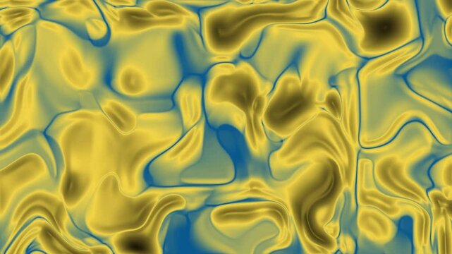 Astratto, Motivo Fluido, Giallo e Blu