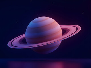 Abstract blue space futuristic planet round sphere background with stars