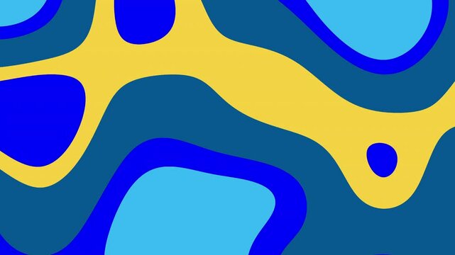 Astratto, forme organiche, blu, giallo, texture digitale