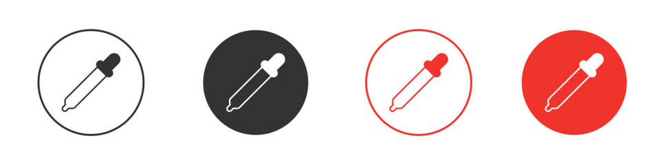 Eye dropper icon Logos. Flat Vector Icon Design Template
