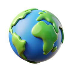 3d rendered earth globe with stylized continents isolated against a black background