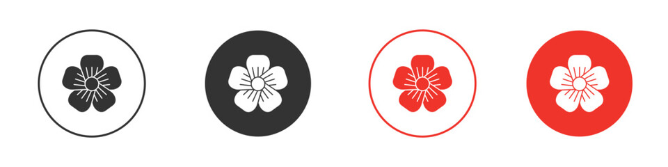 Flax flower icon Logos. Flat Vector Icon Design Template