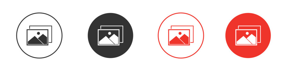 Gallery icon Logos. Flat Vector Icon Design Template