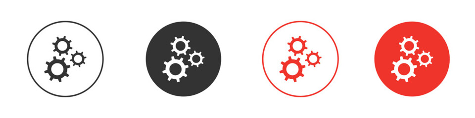 Gear icon Logos. Flat Vector Icon Design Template