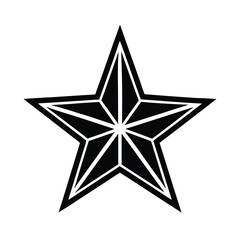 Obraz premium Star Five Points Outline Vector Illustration