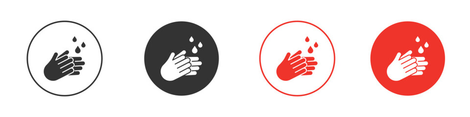 Handwashing icon Logos. Flat Vector Icon Design Template