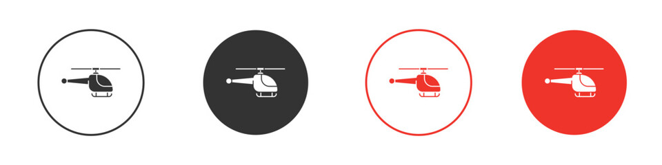 Helicopter icon Logos. Flat Vector Icon Design Template