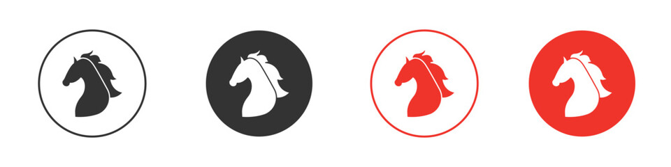 Horse icon Logos. Flat Vector Icon Design Template
