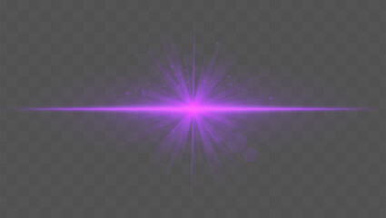 Light burst. Pink starburst with fine rays, sparkles, and radial symmetry on transparent backdrop, ideal for fantasy or magic concepts.