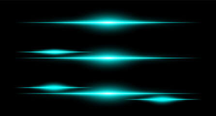 Horizontal glowing beams in layered layout with smooth edges and intensity gradients, ideal for interface design or sci-fi visuals.