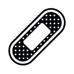 Bandage Rectangle With Dotted Outline Vector Illustration