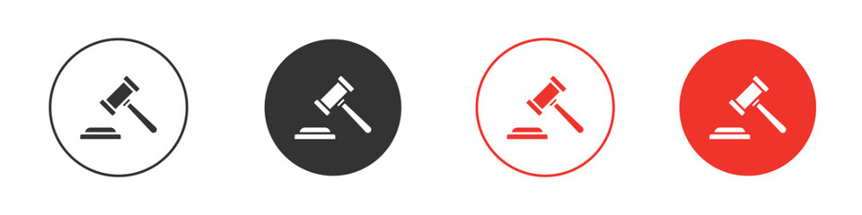 Law icon Logos. Flat Vector Icon Design Template