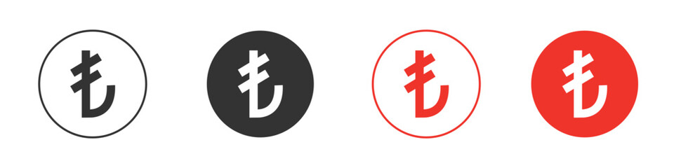 Lira sign icon Logos. Flat Vector Icon Design Template