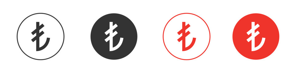 Obraz premium Lira sign icon Logos. Flat Vector Icon Design Template