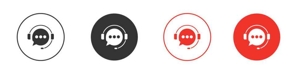Live chat icon Logos. Flat Vector Icon Design Template