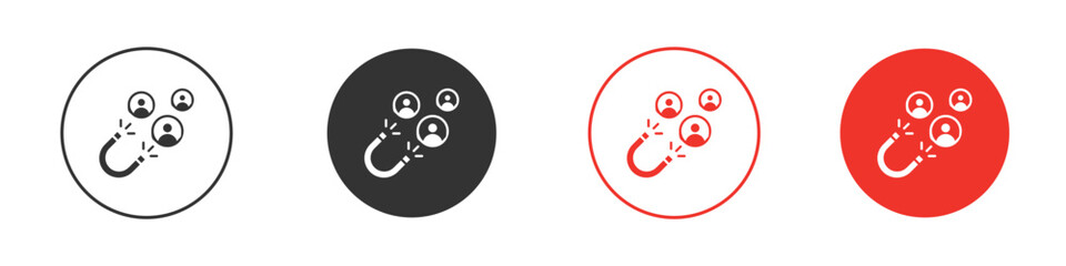 Magnet user icon Logos. Flat Vector Icon Design Template
