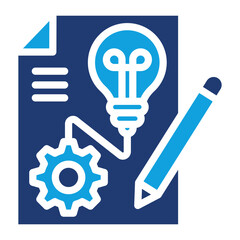 Prototype Flat Blue Icon