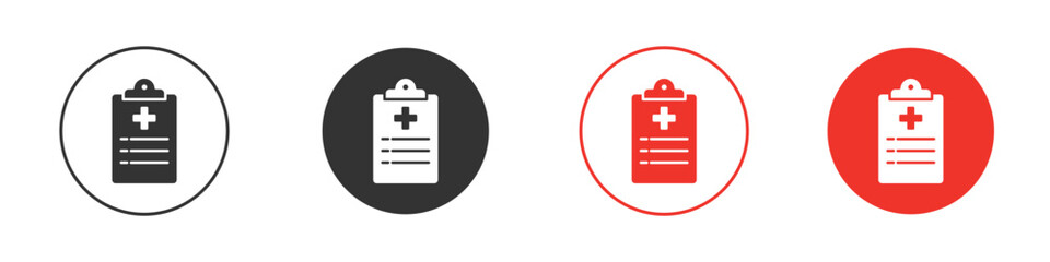 Medical report icon Logos. Flat Vector Icon Design Template © Warpiya