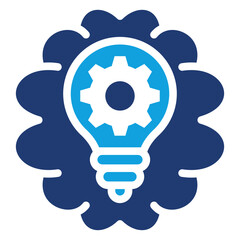 Business Intelligence Flat Blue Icon