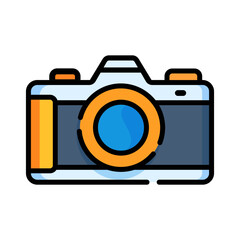 Vector color camera icon, logo.