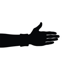 Black Silhouette Referee Hand Gesture Vector Icon