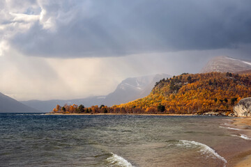 Autumn at the lake Gjevillvatnet, Norway