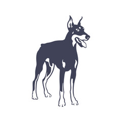 Doberman Dog logo design vector. Template Illustration. Icon Symbol