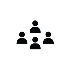 Black Silhouette Vector Team Leaderboard Icon