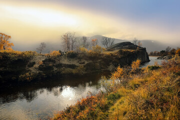 Autumn at the lake Gjevillvatnet, Norway