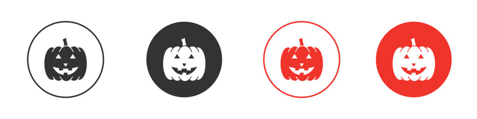Pumpkin icon Logos. Flat Vector Icon Design Template