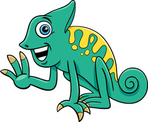 cartoon chameleon reptile animal character laughing © Igor Zakowski