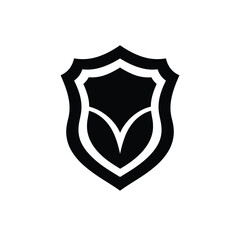 Black and White Tournament Seal Silhouette Vector Icon