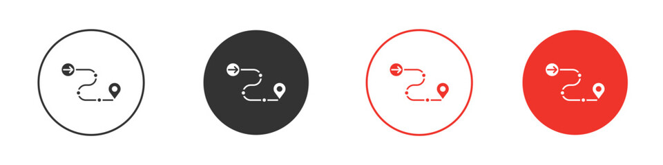 Roadmap icon Logos. Flat Vector Icon Design Template