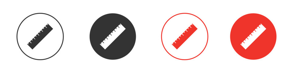 Ruler icon Logos. Flat Vector Icon Design Template