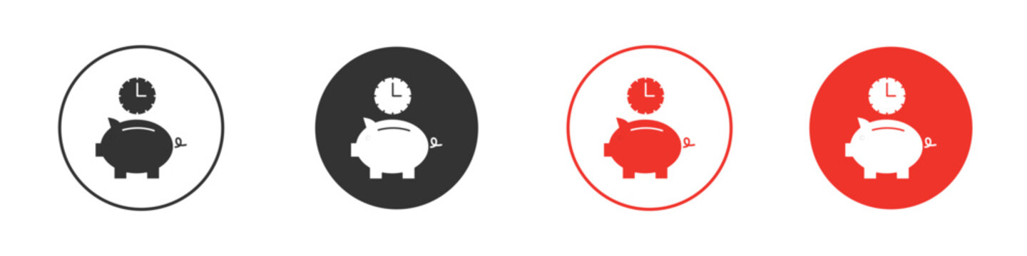 Save time icon Logos. Flat Vector Icon Design Template