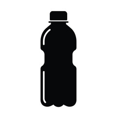 Black Silhouette Water Bottle Vector Icon 1