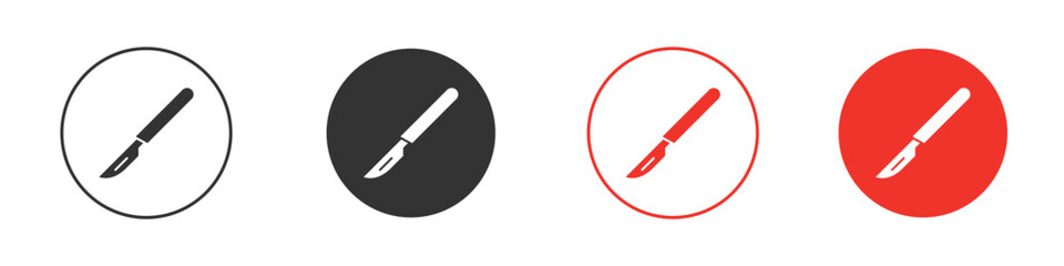 Scalpel icon Logos. Flat Vector Icon Design Template