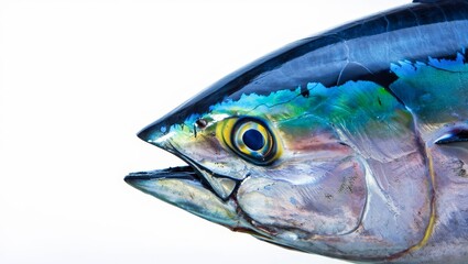 Tuna fish banner in photography style.